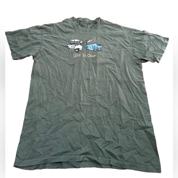 Life is Crap Funny Golf Tshirt - Picture 1 of 4
